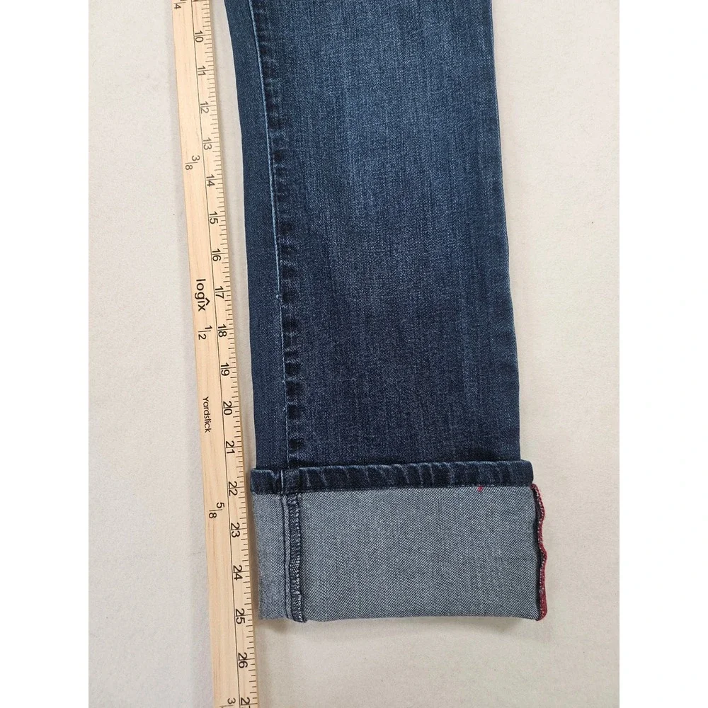 Liverpool Astrid Crop‎ Jeans Dark Wash Size 2/26 Cuffed Denim Minimalist Coastal